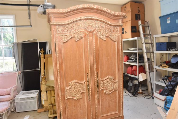 Carved Wood Armoire