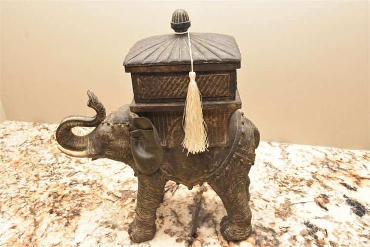 Elephant Form Figural Box