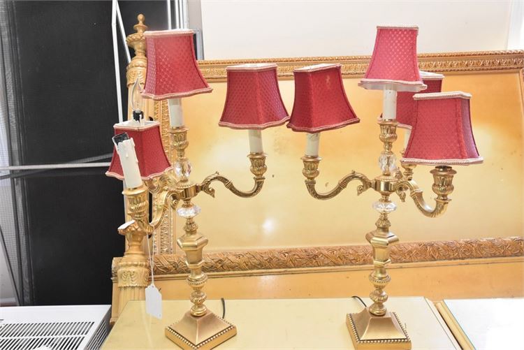 Pair Candelabra Table Lamps