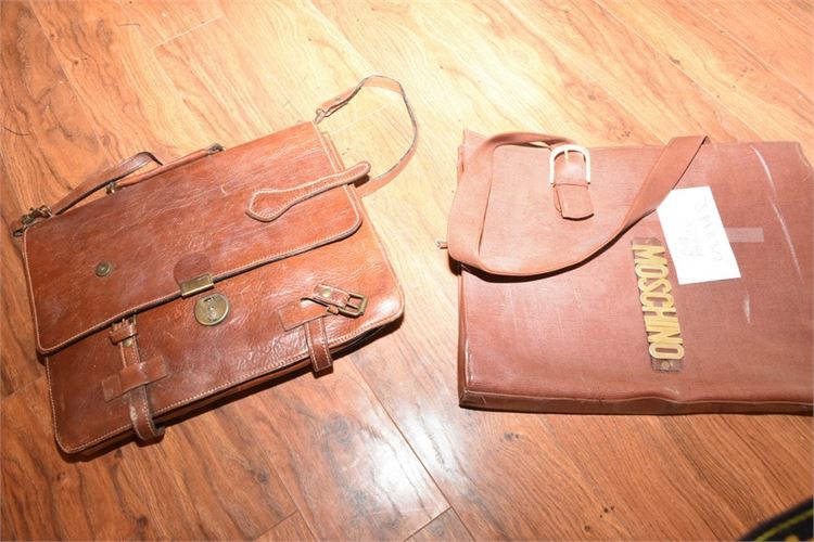 Two (2) Leather Messenger Bags