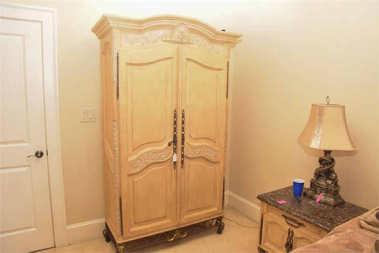 Carved Wood Armoire