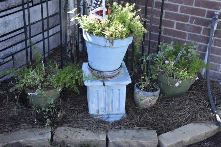 Planters and Garden Pedestal