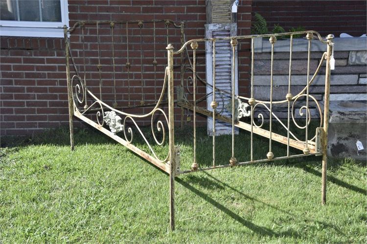 Vintage Scrolled Metal Bed