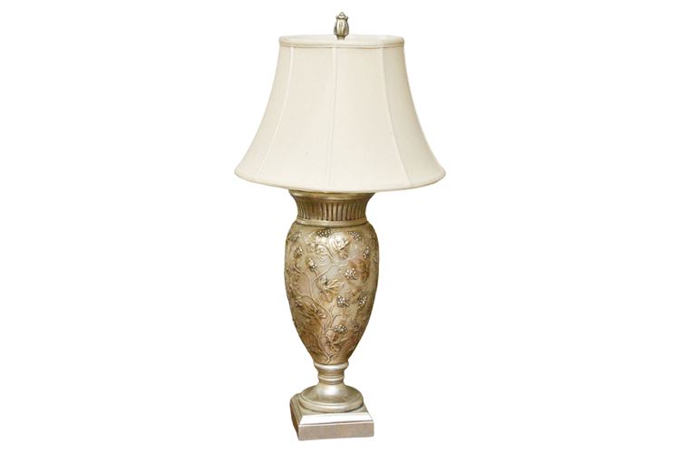 Gilt Silver Grapevine Pattern Lamp