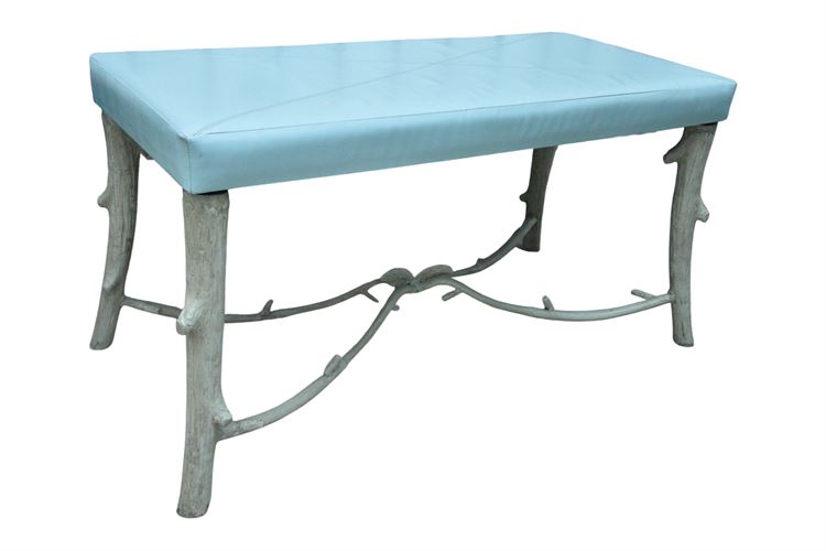Whimsical Branch Form Bench Upholstered Seat