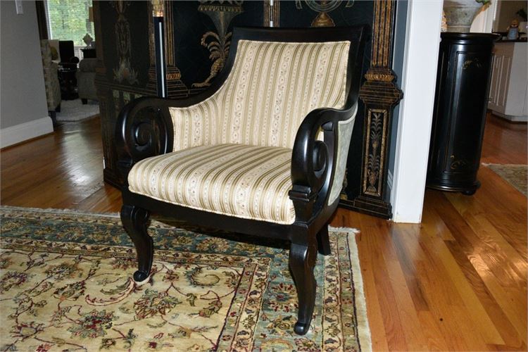 Bent Wood Painted and Upholstered Armchair