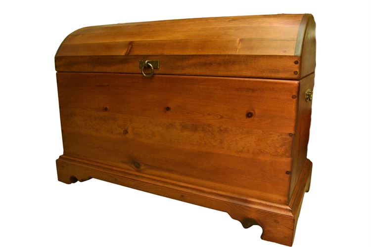 Wooden Trunk With Metal Hardware