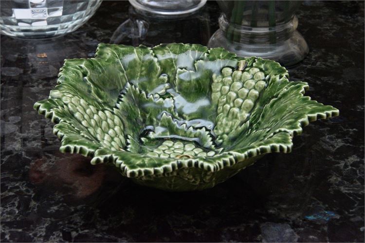 Decorative Grape and Leaf Pattern Bowl