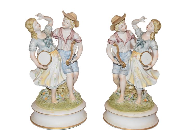 Pair of Porcelain Figural Groupings