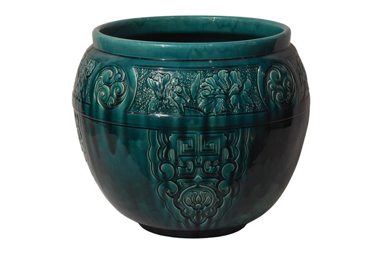 Large BRETBY Jardiniere in  Green Glaze