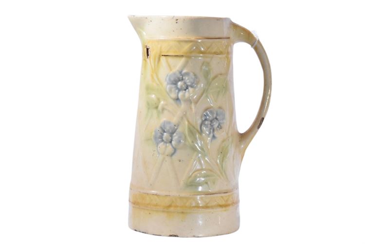 Ceramic Pitcher with Floral Decoration