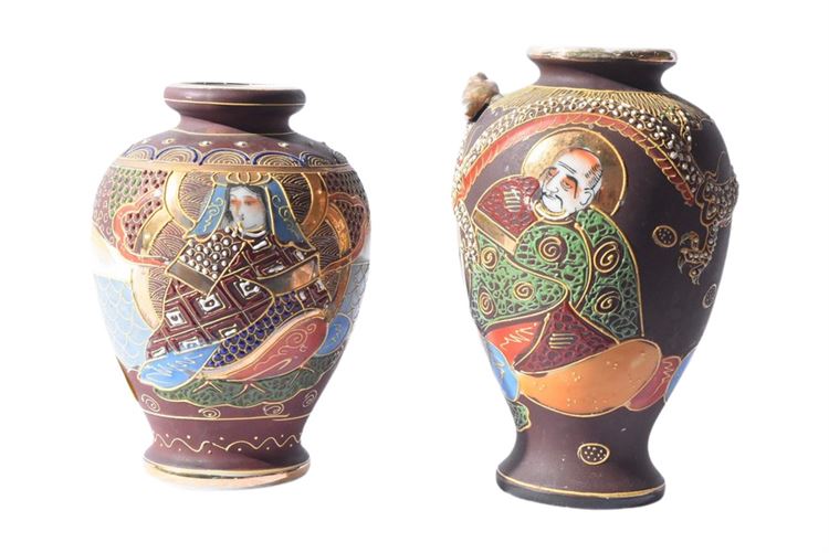 Two Japanese Satsuma Vases