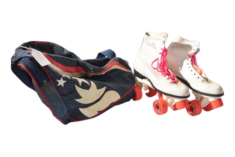 Atlanta 1996 Olympics Bag & Roller Derby Rollerskates