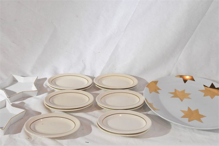 Group Creme and White Porcelain Plates