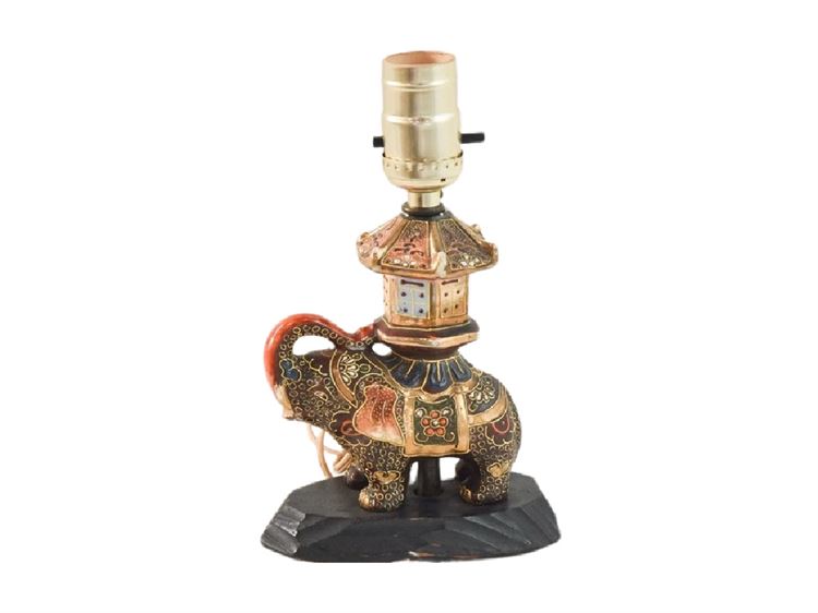 Diminutive Elephant Ceramic Lamp
