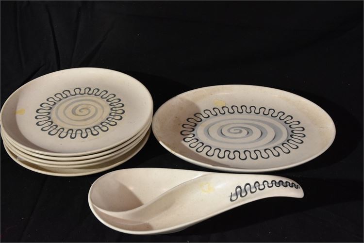 Set Aztec Poppytrail Plates & Service Pieces