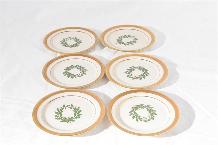 Set Six Christmas Plates