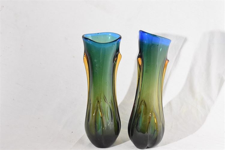 Pair MURANO Art Glass Vases