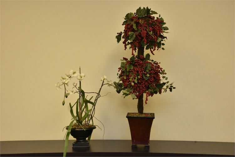 Two (2) Decorative Faux Plants