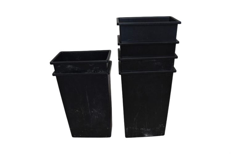 Six (6) Plastic Bins