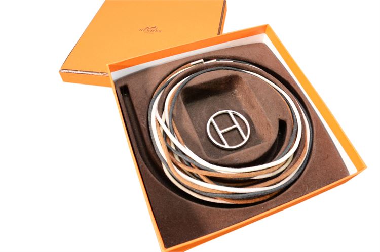 HERMES set of belts, 3-piece, H-buckle metal signed