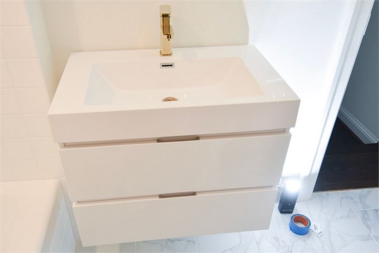 Modern White Floating Vanity