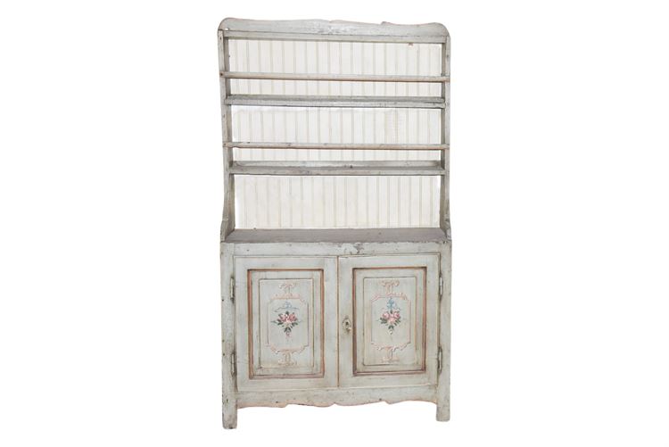 Paint Decorated Wooden Hutch