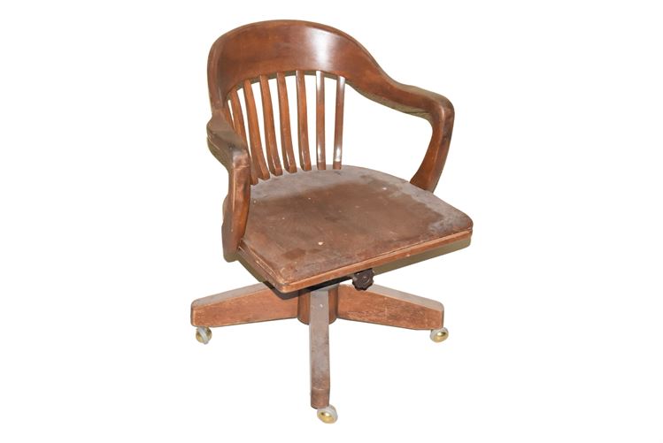 Wooden Spindle Back Desk Chair