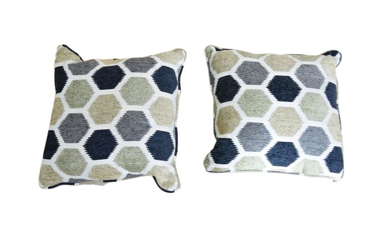 Pair, Geometric Pattern Decorative Pillows