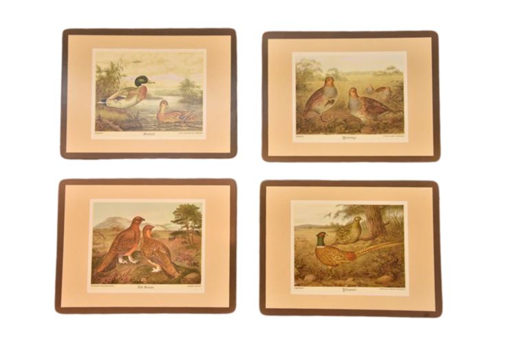 Four (4) PIMPERNEL "Game Birds" Place Mats