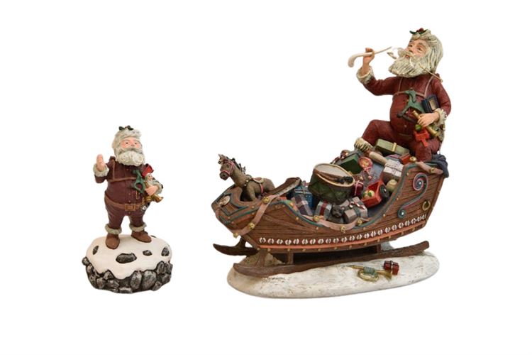 Two (2) Santa Claus Figures One By DUNCAN ROYALE