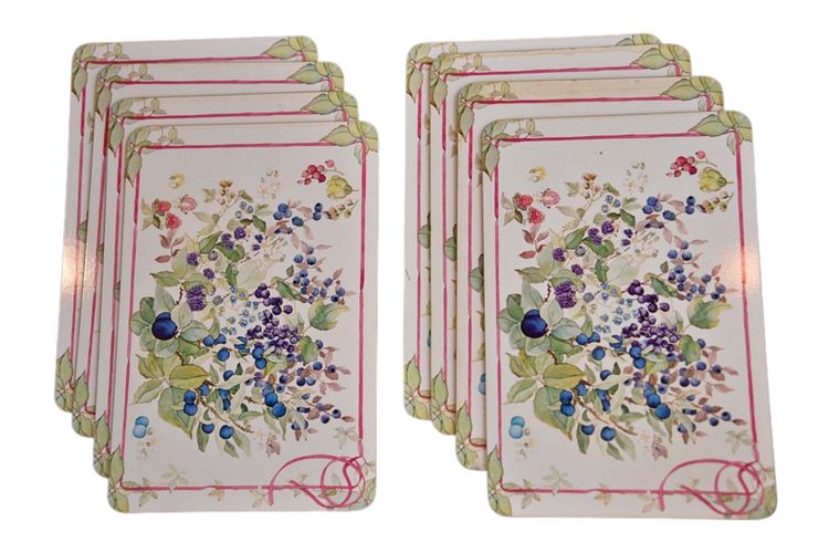 Eight (8) Floral Pattern Place Mats