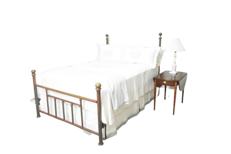 Brass Bed with out bedding bed and frame only