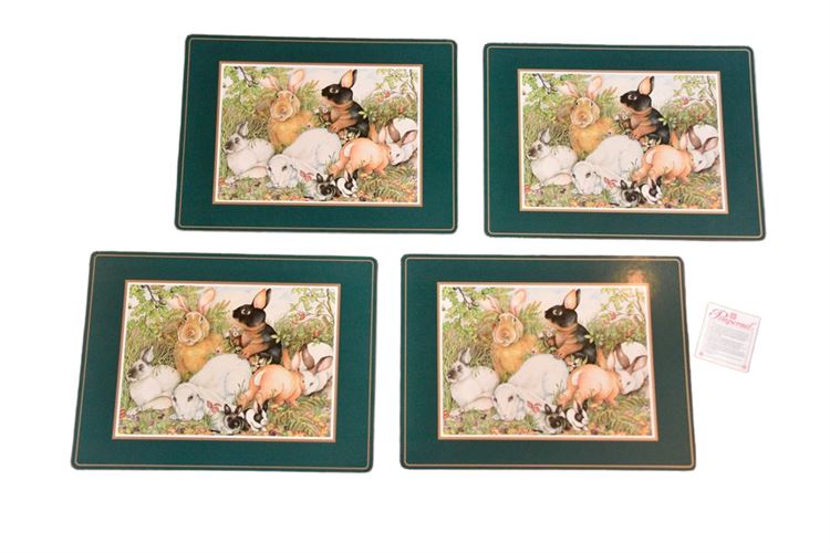 Four (4) PIMPERNEL "Rabbits" Place Mats