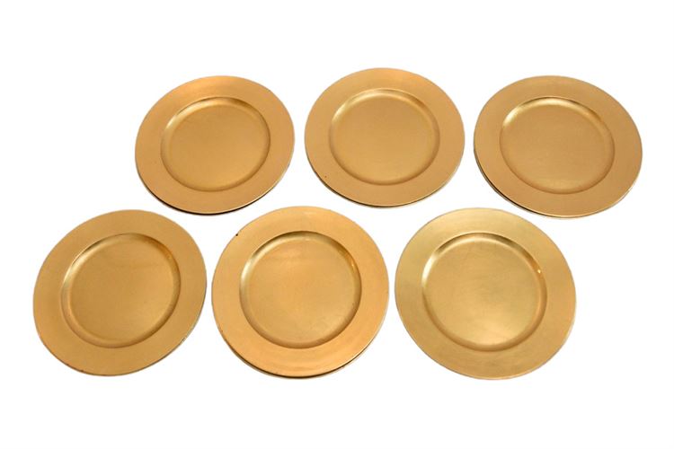 Twelve (12) Decorative Gold Chargers