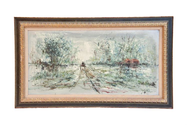 Framed Artwork, Carriage In The Park Monogram L N