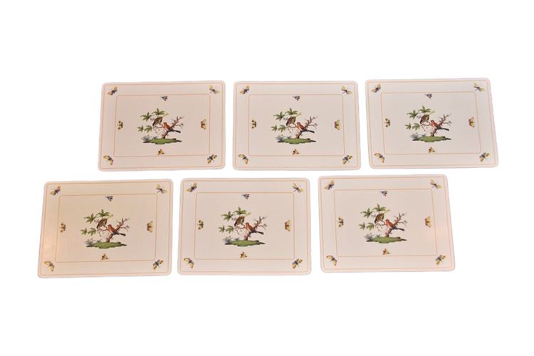 Six (6) PIMPERNEL  "Rothchild Bird" Place Mats