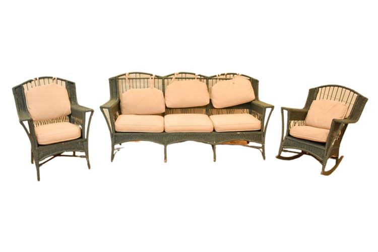 Three (3) Piece Wicker Living Set