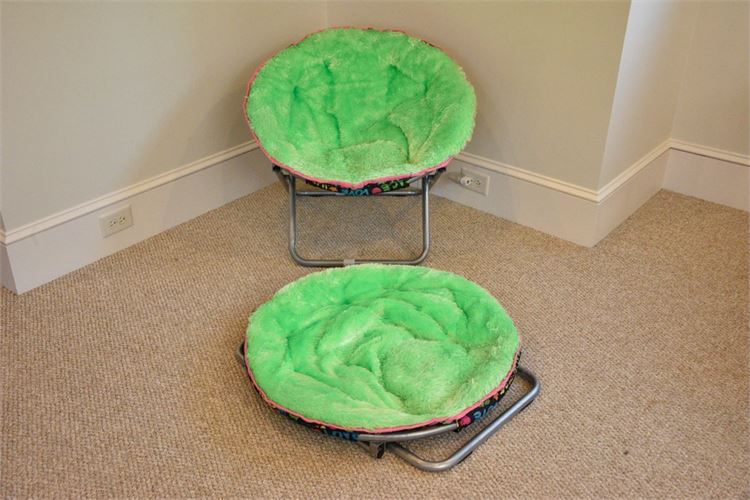 Two (2) Folding Round Chairs