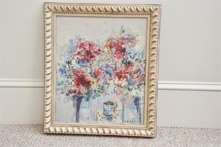 Framed Floral Still Life Signed Loret