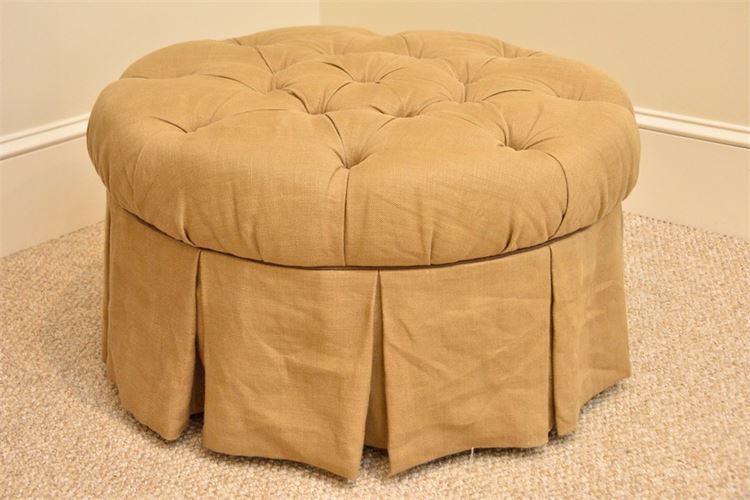 CR LAINE FURNITURE CO. Tufted and Upholstered Round Ottoman