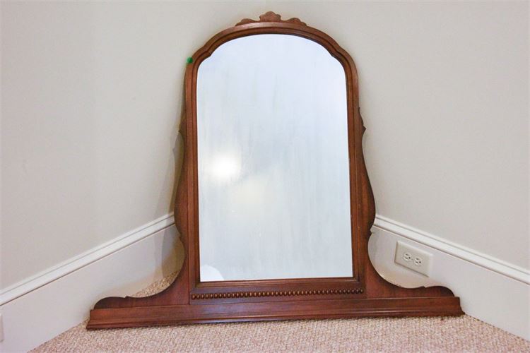 Vintage Wood Framed Vanity Mirror