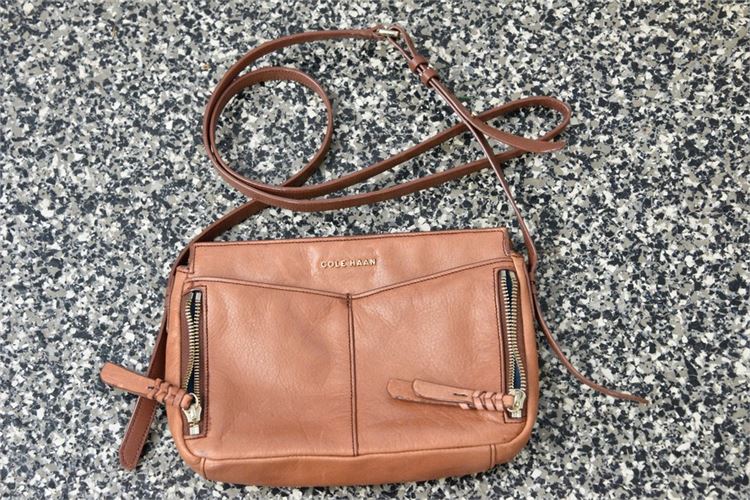 COLE HAAN Leather Messenger Bag