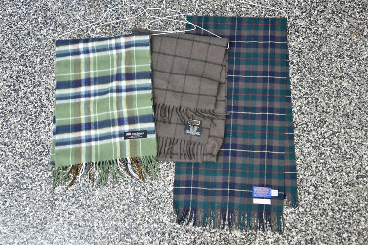 Three (3) Brand Named Plaid Scarves