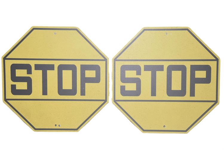 Two (2) Stop Signs