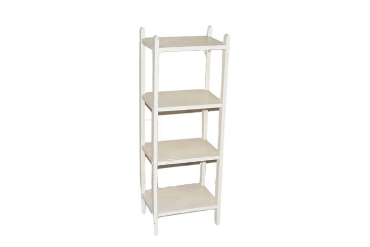 Four Tier White Painted Shelf