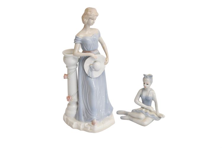 Two (2) Porcelain Women Figures