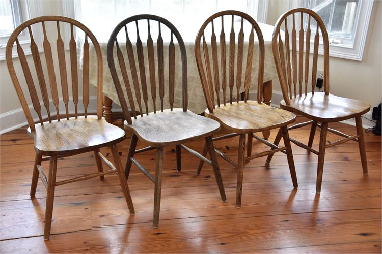 Four (4) Spindle Back Dining Chairs