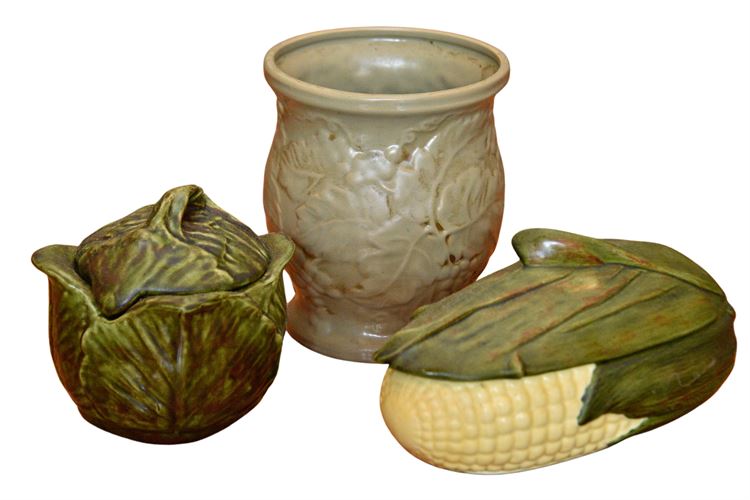 Three (3) Decorative Pottery Items