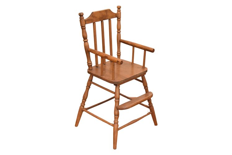 Wooden Spindle Back High Chair